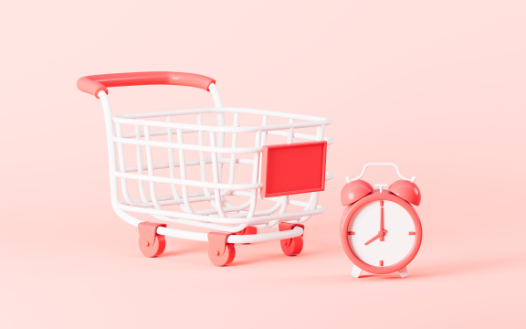 限时购物限时抢购3D渲染