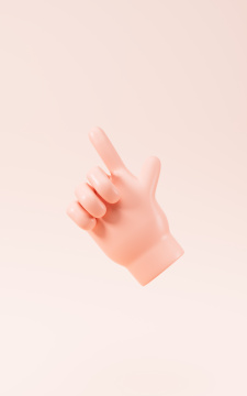 汉语手指字母图3D渲染