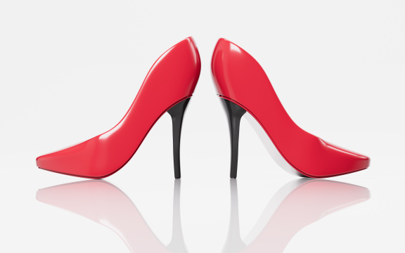 女性高跟鞋模型3D渲染
