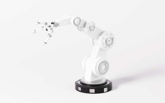 智能机械臂模型3D渲染