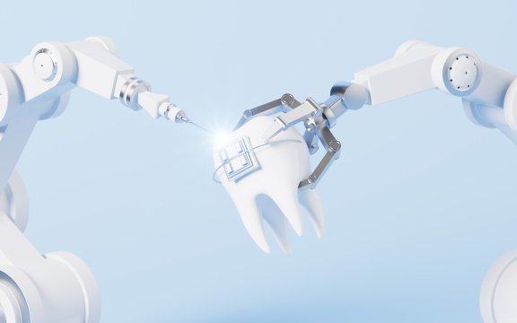 机械臂与牙齿矫正3D渲染