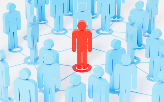 人际关系模型3D渲染