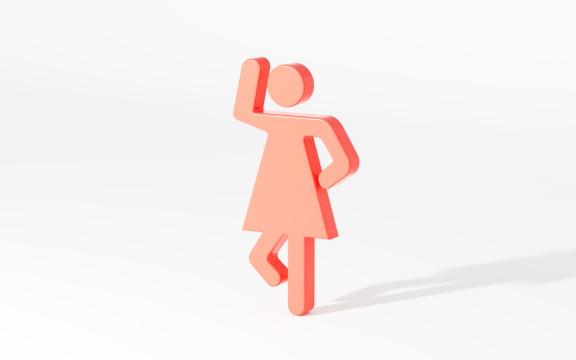 独立女性人物模型3D渲染