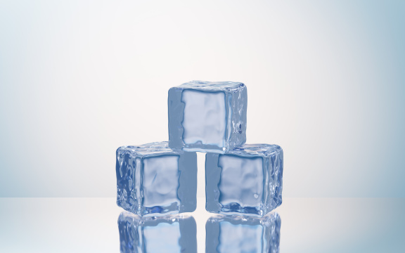 堆积的冰块背景3D渲染