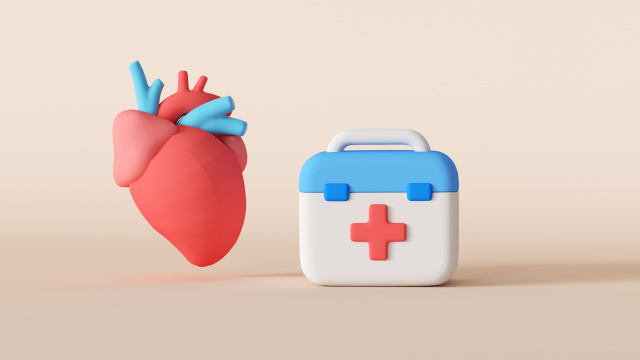 三维心脏病冠心病心脑血管疾病模型