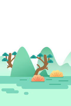 卡通手绘清明节插画