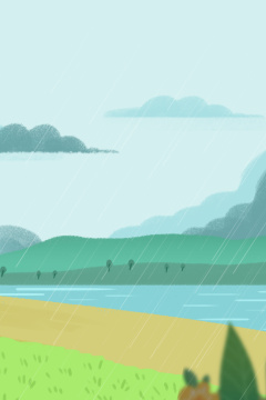 卡通手绘中国清明节扫墓插画