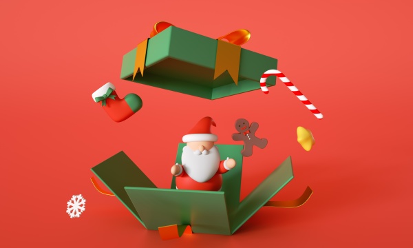 三维圣诞节圣诞树平安夜模型