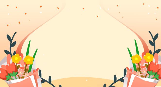 卡通手绘花朵背景