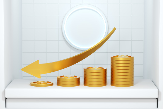 股票上涨下跌三维图