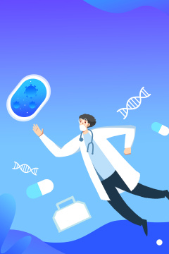 卡通手绘医护人员研究病毒疫苗插画