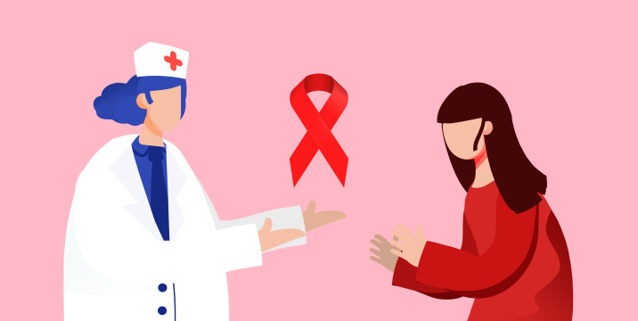 卡通手绘世界艾滋病日健康保护医疗相关插画