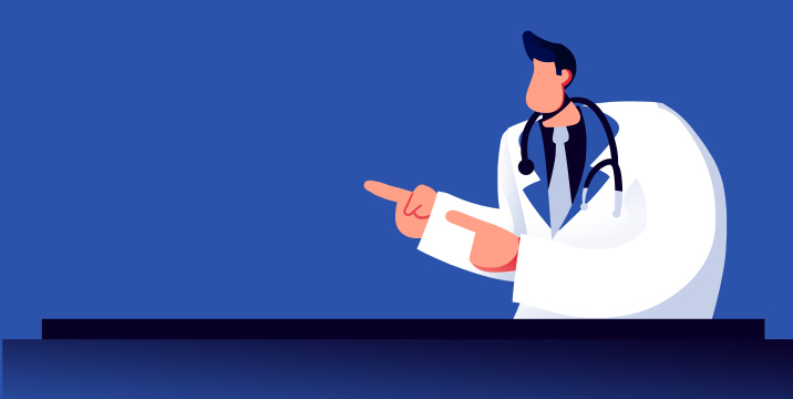 卡通手绘医生医疗体检问诊门诊闪屏插画