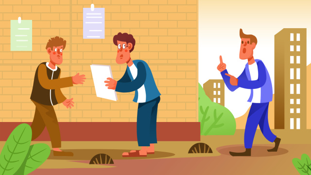 卡通手绘售卖个人信息违法行为漫画插画