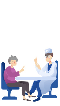 医疗医生问诊病人海报闪屏插画