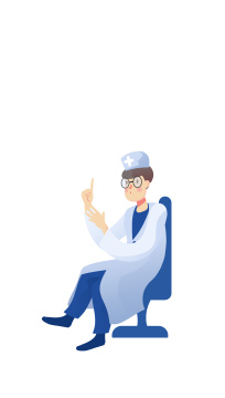 医疗医生问诊病人海报闪屏插画