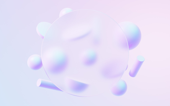 抽象几何体背景3D渲染