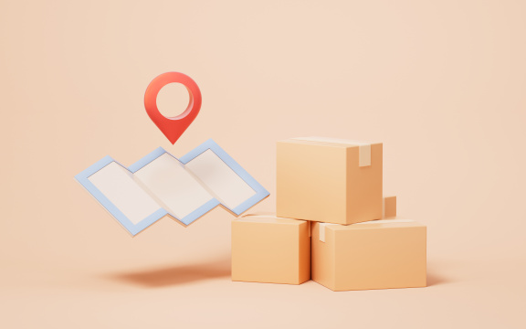 地图与物流配送3D渲染