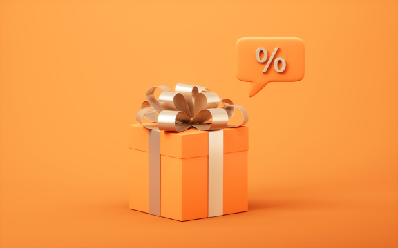 方形礼物盒3D渲染