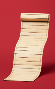 中国风古风竹简3D渲染