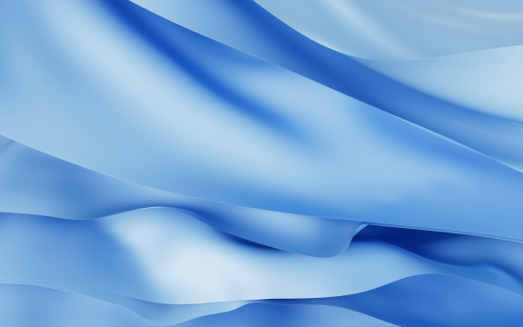 流动的多层布料曲面背景3D渲染