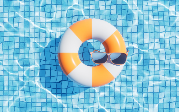 充气游泳圈3D渲染