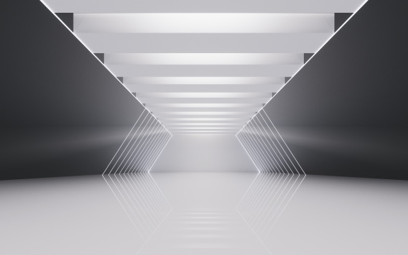 复古虚拟网络空间3D渲染