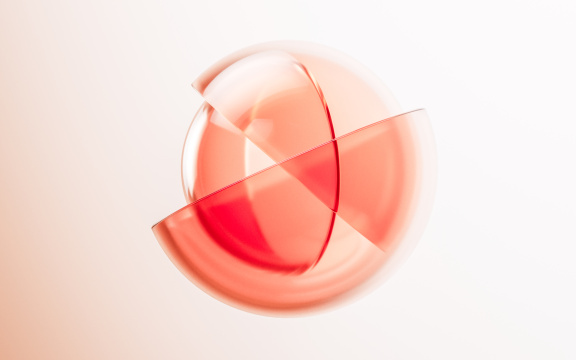 透明渐变玻璃背景3D渲染