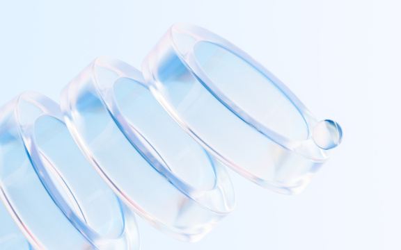 透明渐变玻璃背景3D渲染