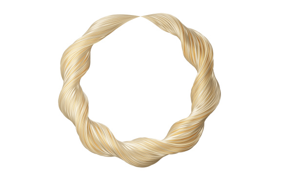 抽象流动线条曲面3D渲染