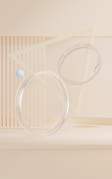 创意几何体室内空间3D渲染