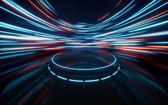 绚丽渐变流光光效背景3D渲染