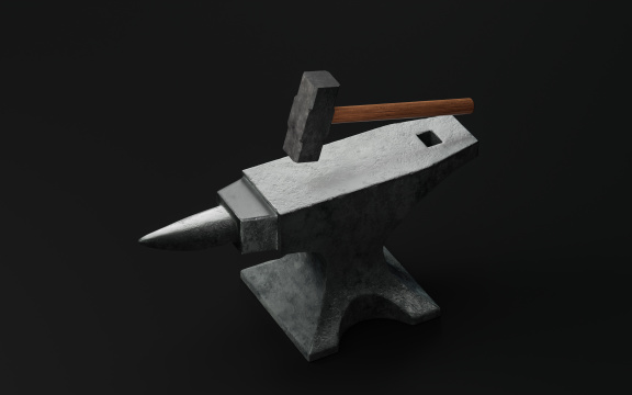 铁锤与铁砧3D渲染