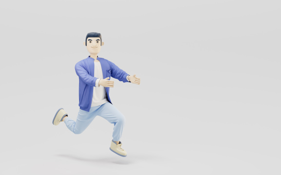 卡通男士角色3D渲染