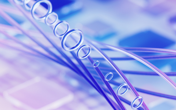 抽象玻璃纤维线条3D渲染