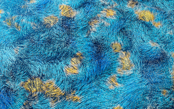 流动抽象的粒子3D渲染