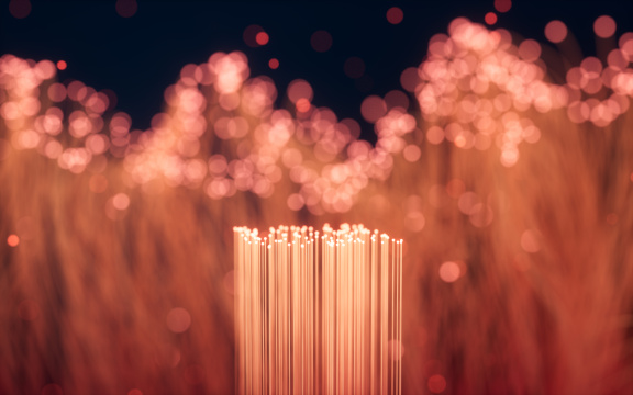 抽象粒子线条背景3D渲染