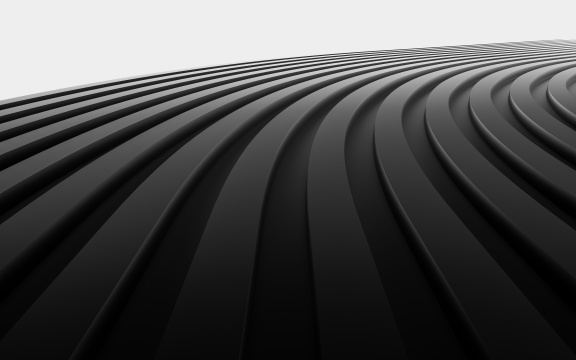 弯曲的金属路径3D渲染