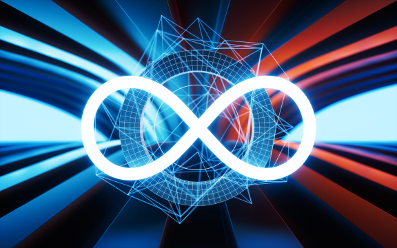 创意乌比斯环线条3D渲染