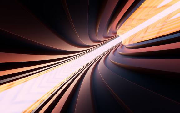 科幻感隧道背景3D渲染