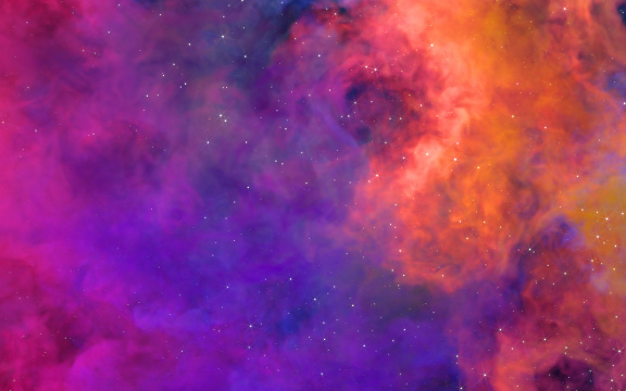 多彩的星云与烟雾背景3D渲染