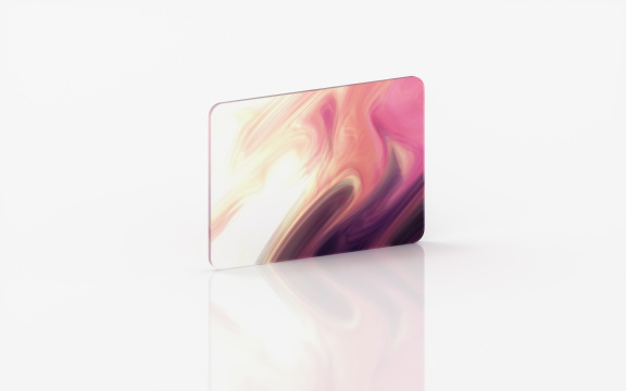 渐变的透明玻璃 3D渲染