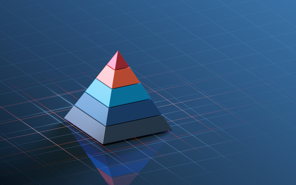 金字塔数据分析图形 3D渲染