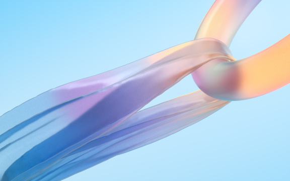 流动渐变的布料 3D渲染