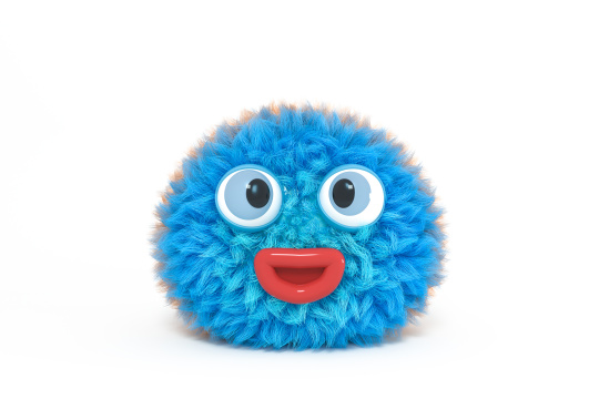 渐变的透明玻璃 3D渲染