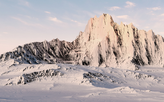 雪山背景 3D渲染