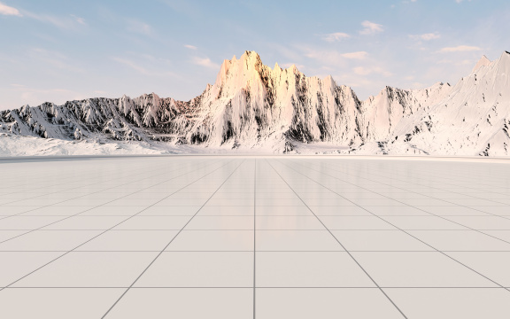 雪山背景 3D渲染