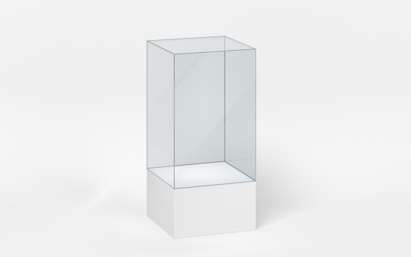 透明玻璃橱窗物品柜 3D渲染