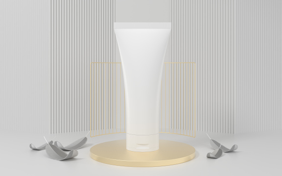 空白的护肤品包装 3D渲染