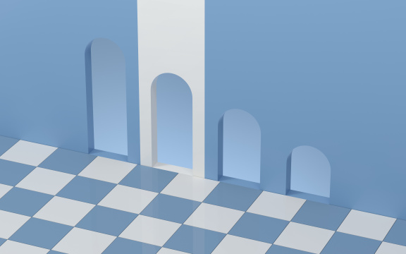 创意简约三维房间 3D渲染